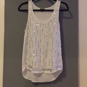 White shimmery shirt